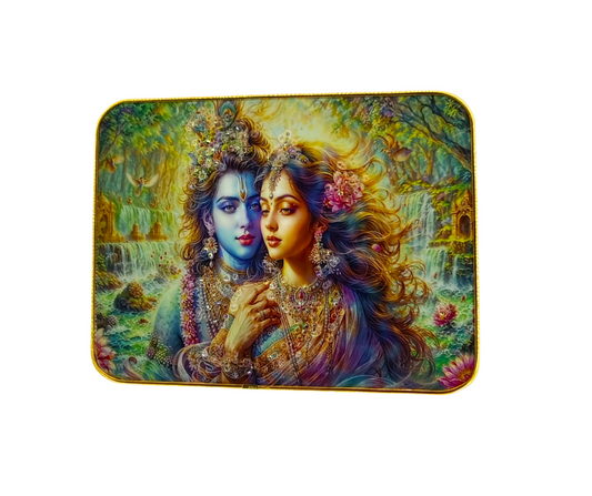 SKSC RADHA KRISHNA  PREMIUM QUALITY CRYSTEL PHOTO FRAME  SIZE 9X12 RACTANGULAR