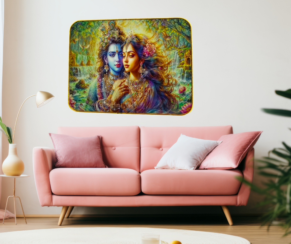 SKSC RADHA KRISHNA  PREMIUM QUALITY CRYSTEL PHOTO FRAME  SIZE 9X12 RACTANGULAR