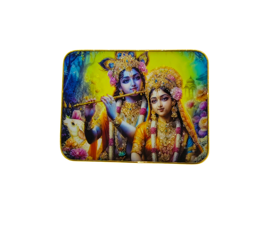 SKSC RADHA KRISHNA  PREMIUM QUALITY CRYSTEL PHOTO FRAME  SIZE 9X12 RACTANGULAR