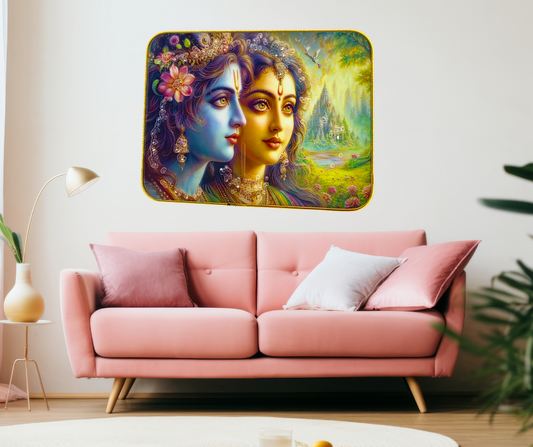 Sksc Radha Krishna Premium Quality Wall Photo Frame Size 9x12 Landscape