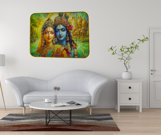 Sksc Radha Krishna Premium Quality Wall Photo Frame Size 9x12 Landscape