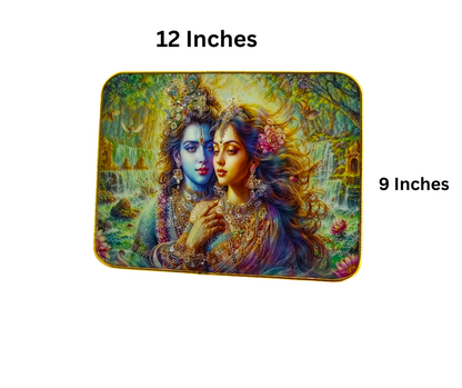 SKSC RADHA KRISHNA  PREMIUM QUALITY CRYSTEL PHOTO FRAME  SIZE 9X12 RACTANGULAR
